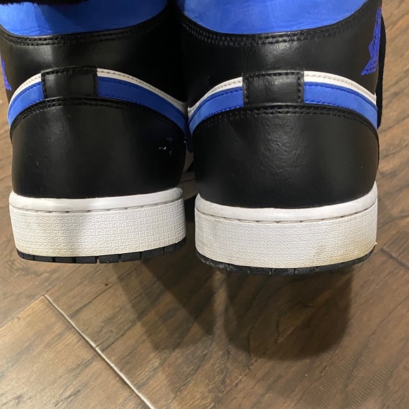 Nike Men's Black, White, and Royal Blue Sneakers - Picture 6 of 7